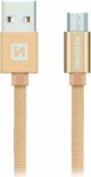 Swissten 71522204 USB-A apa - Micro USB apa Adat- és Töltőkábel 1.2m - Sárga