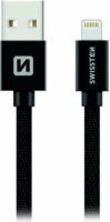 Swissten 71523201 USB-A apa - Ligthning apa Adat- és Töltőkábel 1.2m - Fekete