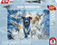 Schmidt Spiele Kutyaszeretet - Labrador a hóban 1000 darabos puzzle