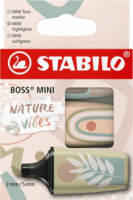 Stabilo Boss Mini Nature vibes 2-5 mm Szövegkiemelő készlet - Vegyes színek (3 db / csomag)