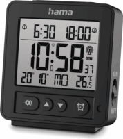 Hama 00185895 Rhodos LCD Rádiójel vezérelt Ébresztőóra - Fekete