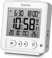 Hama 00185894 Rhodos LCD Rádiójel vezérelt Ébresztőóra - Fehér