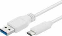 PremiumCord KU31CA2W USB-C 3.1 apa - USB 3.0 apa Töltő- és adatkábel 2m - Fehér