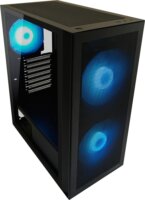 LC-Power Gaming 717B - Meshwork L Dark Számítógépház + 2db 140mm + 1db 120mm ventilátor - Fekete