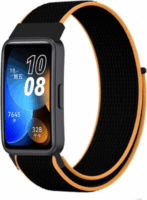 Mybandz Huawei Band 8/9 Tépőzáras Szövet Okosóra szíj - Narancs/Fekete