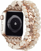 Mybandz Apple Watch Gyöngyös Fém Okosóra szíj 40/41/42 mm - Rosegold