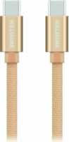 Swissten 71527204 USB-C apa - USB-C apa Adat- és töltőkábel 1.2m - Arany