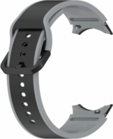 Mybandz Samsung Galaxy Watch 5/6/7 Rés nélküli Szilikon Okosóra szíj 20mm - Fekete/Szürke