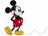 Yellowpop Disney Falra akasztható USB Neon LED Dekorációs lámpa - Mickey egér