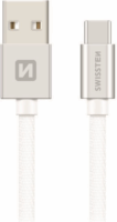 Swissten 71521203 USB-A apa - USB-C apa Adat- és töltőkábel 1.2m - Fehér