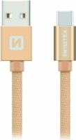 Swissten 71521204 USB-A apa - USB-C apa Adat- és töltőkábel 1.2m - Arany