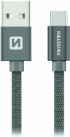 Swissten 71521202 USB-A apa - USB-C apa Adat- és töltőkábel 1.2m - Kék