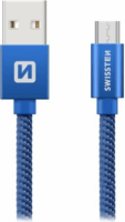 Swissten 71522308 USB-A apa - Micro-USB apa Adat- és töltőkábel 2m - Kék