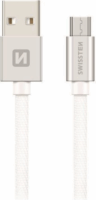 Swissten 71522303 USB-A apa - Micro-USB apa Adat- és töltőkábel 2m - Fehér