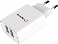 Swissten 22055000 2xUSB-A Hálózati Töltő Adapter + Ligthning Kábel 1.2m 10W - Fehér