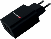 Swissten 22056000 2xUSB-A Hálózati Töltő Adapter + Ligthning Kábel 1.2m 10W - Fekete