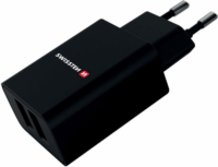 Swissten 22033000 2xUSB-A Hálózati Töltő Adapter 10W - Fekete