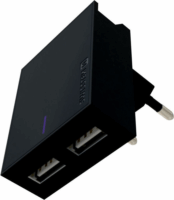 Swissten 22046000 2xUSB-A Hálózati Töltő Adapter + Lightning Kábel 1.2m 15W - Fekete