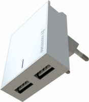 Swissten 22047000 2xUSB-A Hálózati Töltő Adapter + Lightning Kábel 1.2m 15W - Fehér