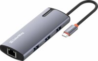 Colorway Multifunkciós USB-C HUB 100W (1x RJ45 + 1x Type-C 3.0 + 3x USB-A 3.0 + 1x USB-A 2.0 )