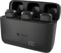 Natec NMI-2254 Hopper Vezeték nélküli USB-C Csíptetős mikrofon 2 db - Fekete