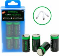 PATONA Premium Újratölthető litium elem CR123A 1500mAh 3V (4db/csomag)