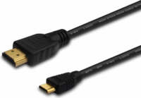 Savio CL-09 HDMI apa - Mini HDMI apa Kábel 1.5m - Fekete