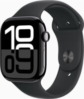 Apple Watch S10 GPS 46mm Okosóra M/L Fekete Sport Szíjjal - Kozmoszfekete