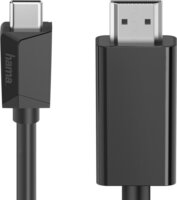 Hama 200719 USB-C apa - HDMI 2.0 apa Kábel 3m - Fekete