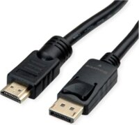 Roline Displayport 1.2 apa - HDMI 2.0 apa Kábel 10m - Fekete