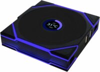 Lian Li UNI FAN TL-LCD 120mm PWM RGB Fordított légáramlású Wireless Rendszerhűtő ventilátor - Fekete