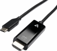 V7 USB-C apa - HDMI 2.0 apa Kábel 2m - Fekete