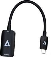 V7 USB-C apa - HDMI 2.0 anya Átalakító Adapter Kábel - Fekete