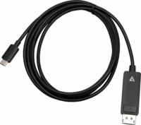 V7 USB-C apa - DisplayPort 1.4 apa Kábel 2m - Fekete