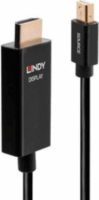 Lindy 40921 Mini DisplayPort 1.2 - HDMI 4K 60Hz kábel 1m - Fekete