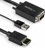 StarTech VGA apa - HDMI 1.4 apa Kábel 2m - Fekete