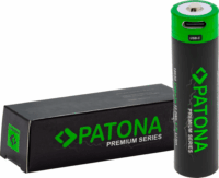 Patona PT6525 Prémium 18650 Újratölthető litium-Ion Akkumulátor USB-C 3300mAh 3,7V (1db/csomag)