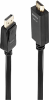 Lindy 36920 DisplayPort 1.2 - HDMI 4K 30Hz kábel 0.5m - Fekete