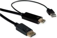 Roline HDMI 1.4 apa - DisplayPort 1.2 apa Kábel 2m - Fekete