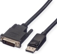 Roline DisplayPort 1.1 apa - DVI-D apa Kábel 2m - Fekete