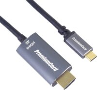 PremiumCord HDMI 2.0 apa - USB-C apa Kábel 1.8m - Fekete