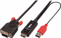 Lindy HDMI 1.4 apa - VGA apa Kábel 2m - Fekete