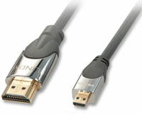 Lindy HDMI 2.0 apa - Micro HDMI apa Kábel 2m - Fekete