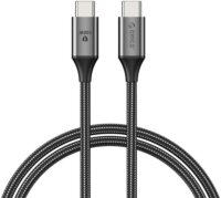 Orico CDX-100CC 100W USB-C apa - USB-C apa 2.0 Adat és töltő kábel 1m - Fekete