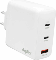 Aqiila Chargebird W4 USB-A / 2x USB-C Hálózati Gyorstöltő Adapter 120W - Fekete