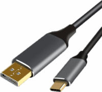 VCOM USB Type-C apa - Displayport 1.4 apa Kábel 1m - Fekete