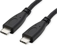 Roline USB-C apa - USB-C apa Adat- és töltőkábel 1m - Fekete