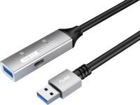 PremiumCord USB-A apa - USB-A anya 3.2 Hosszabbító Kábel 20m - Fekete