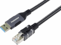 PremiumCord USB-A 3.2 apa - RJ45 Hálózati Kábel 3m - Fekete