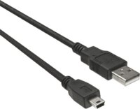 PremiumCord USB-A apa - Mini USB-B apa 2.0 Adatkábel 5m - Fekete